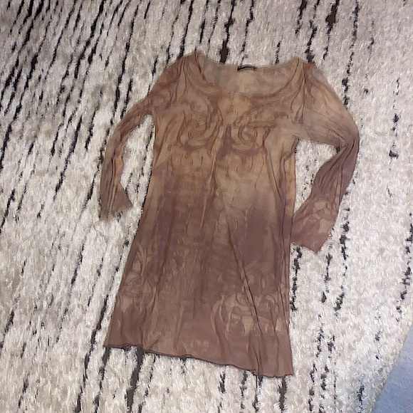 Mesmerige fairy grunge 2000’s mesh long sleeve top size M - Picture 1 of 2